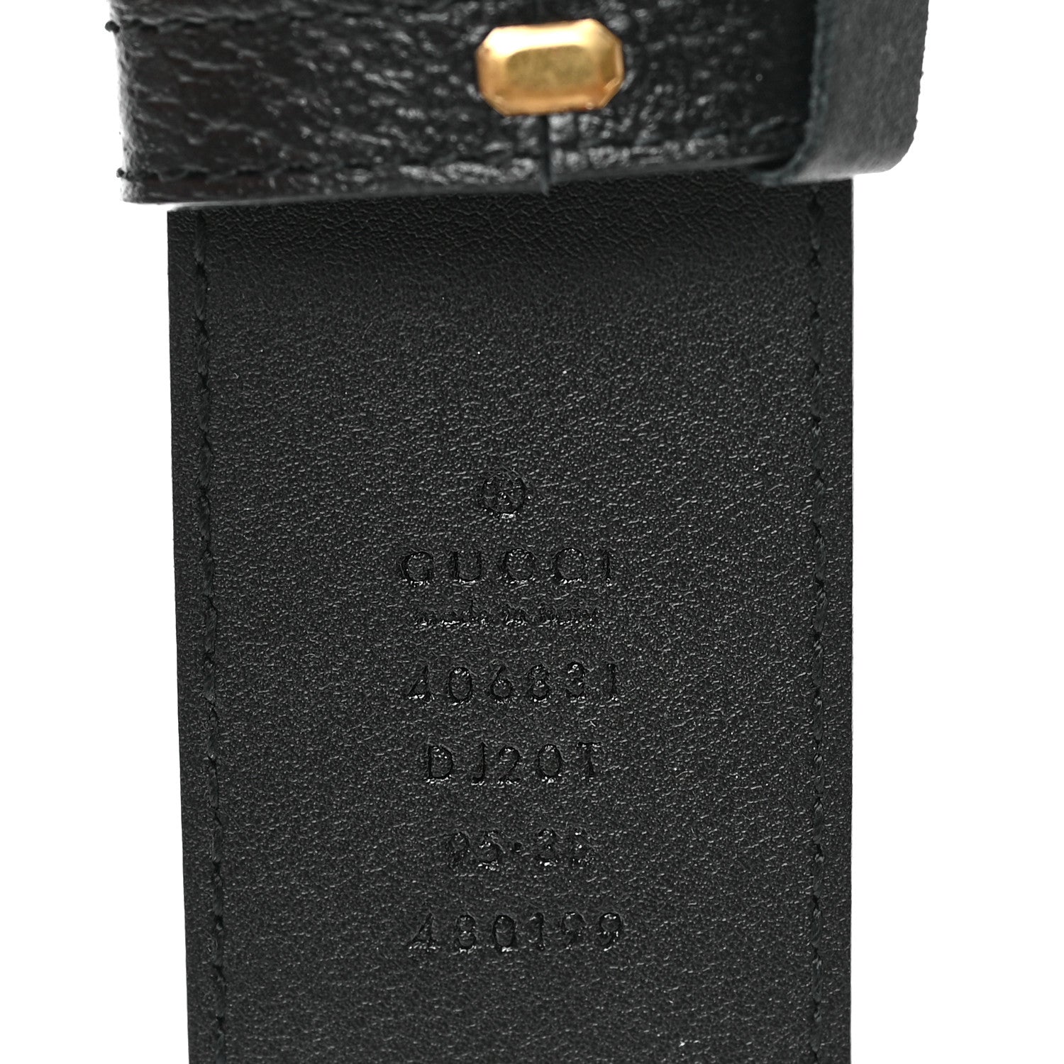 Gucci Textured Calfskin Double G 40mm Belt 95 38 Black 3 of 4