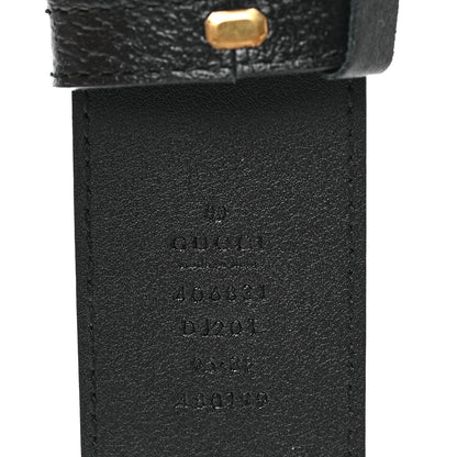 Gucci Textured Calfskin Double G 40mm Belt 95 38 Black 3 of 4