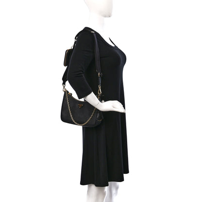 Prada Saffiano Lux Re-Edition 2005 Shoulder Bag Black 2 of 8