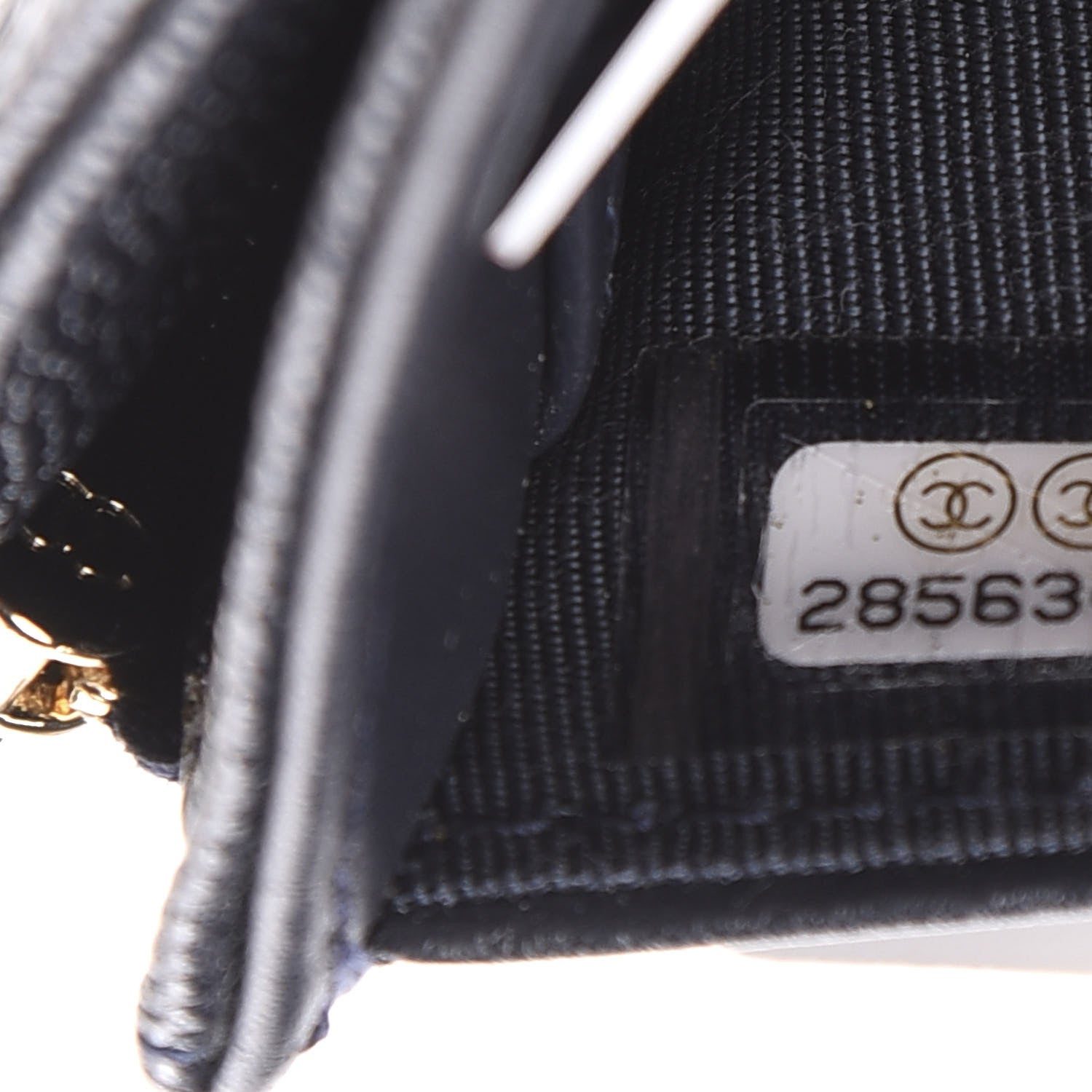 Chanel Caviar Quilted Compact Flap Wallet Navy 8 of 10