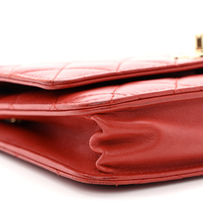 Chanel Lambskin Quilted Trendy CC Wallet On Chain WOC Red 12 of 15