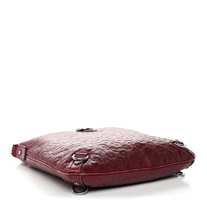 Gucci Calfskin Horsebit Embossed Abbey Messenger Red 4 of 16