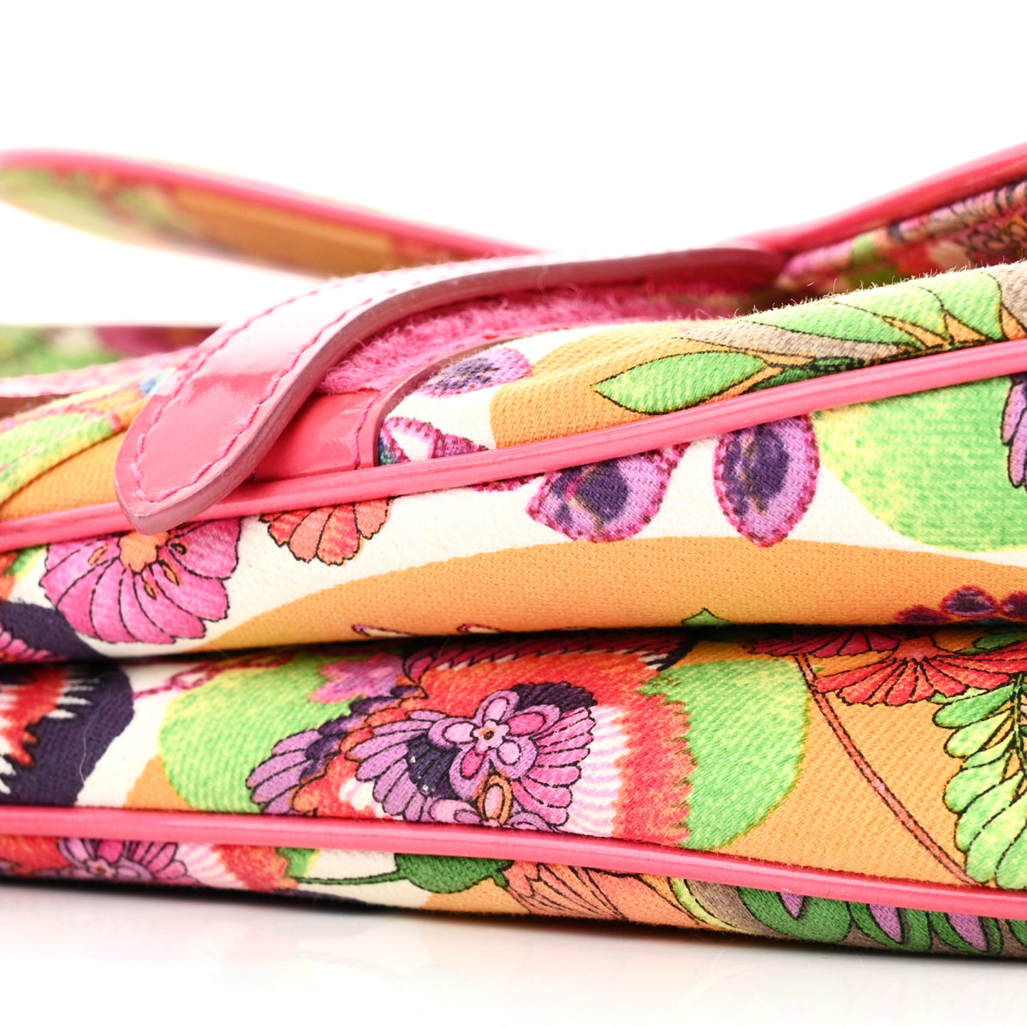 Canvas Floral Hawaii Glamour Saddle Bag Multicolor