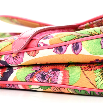 Christian Dior Canvas Floral Hawaii Glamour Saddle Bag Multicolor 10 of 13