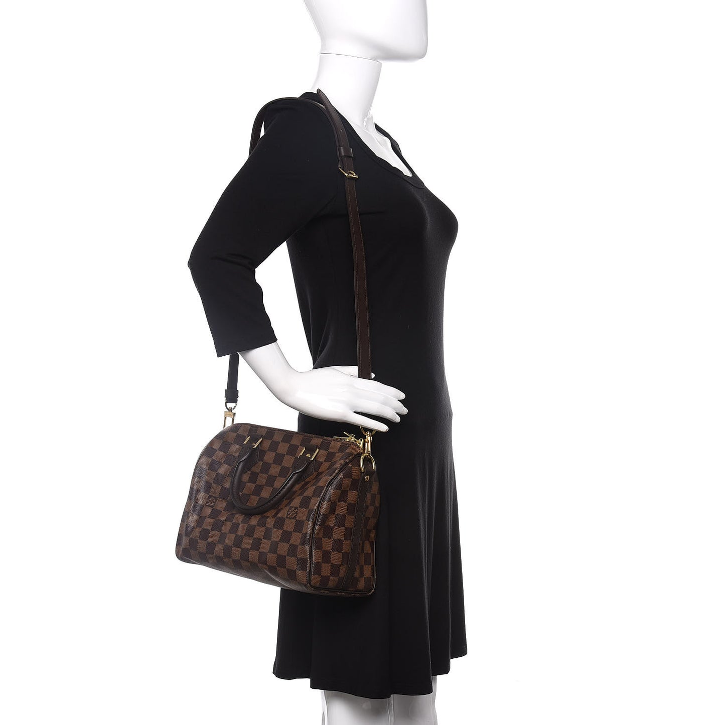 Damier Ebene Speedy Bandouliere 25