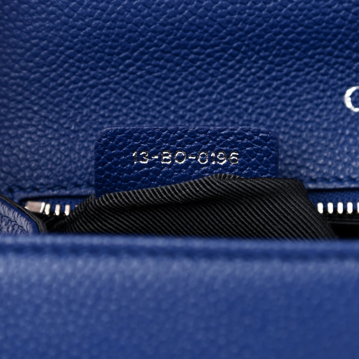 Grained Calfskin Small Diorama Flap Bag Bleu De Minuit