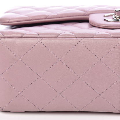Chanel Lambskin Quilted Jumbo Double Flap Light Purple 12 of 17