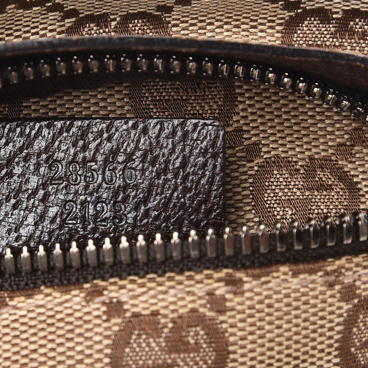 GG Monogram Double Pocket Belt Bag Dark Brown