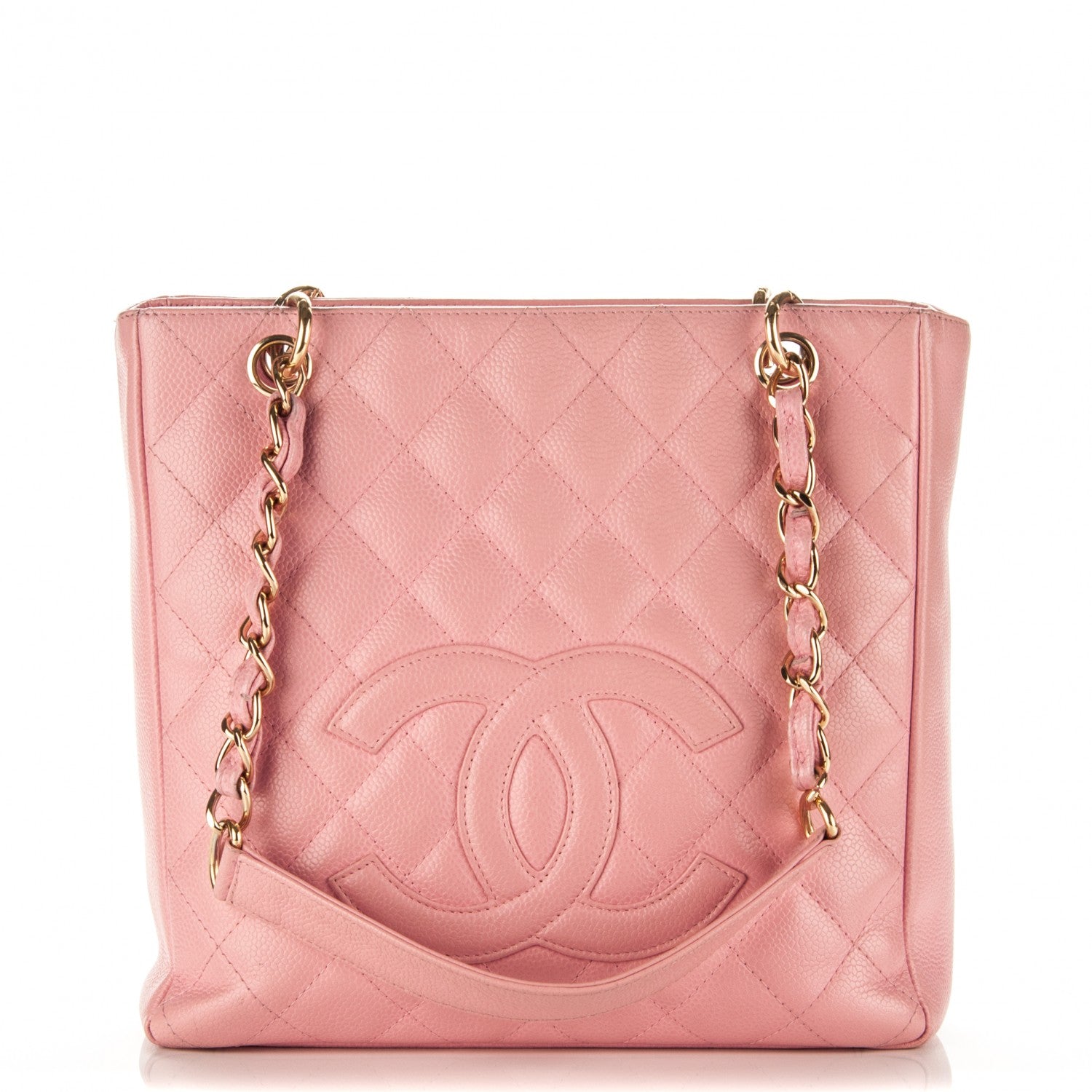 Chanel Caviar Quilted Petit Shopping Tote PST Pink 1 of 14