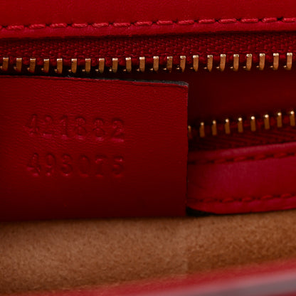 Gucci Calfskin Small Sylvie Shoulder Bag Hibiscus Red 7 of 12
