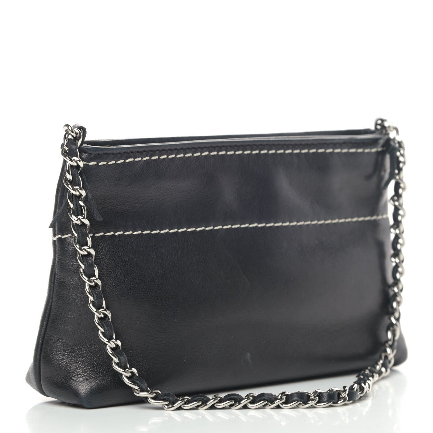 Chanel Lambskin Lax Pochette Black 2 of 7
