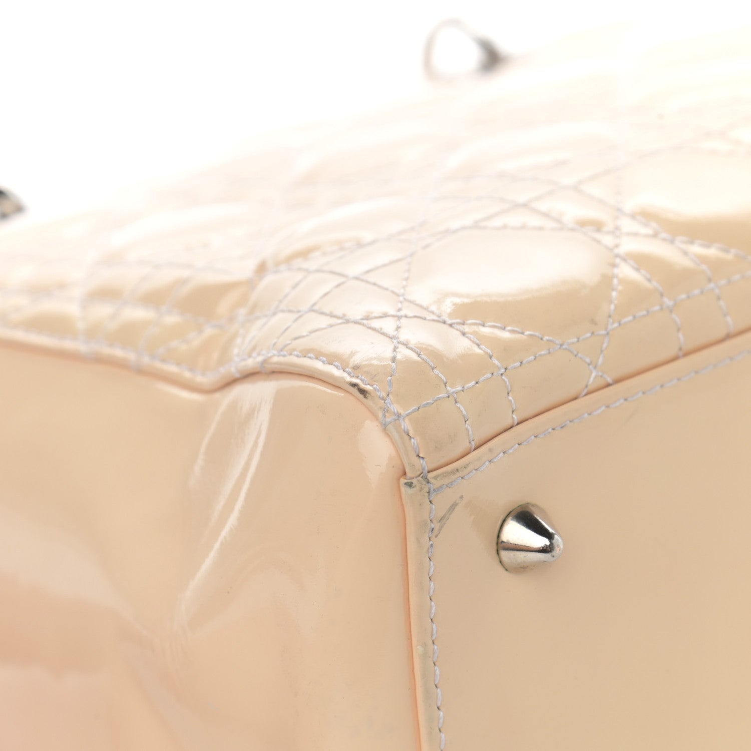 Christian Dior Patent Cannage Medium Lady Dior Beige 11 of 17
