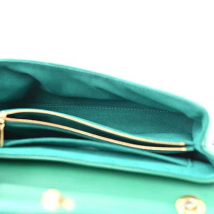 Louis Vuitton Calfskin New Wave Chain Bag MM NM Emerald 4 of 8