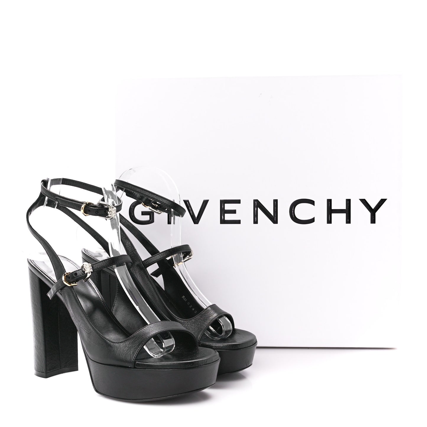 Calfskin Voyou Sandals 38.5 Black