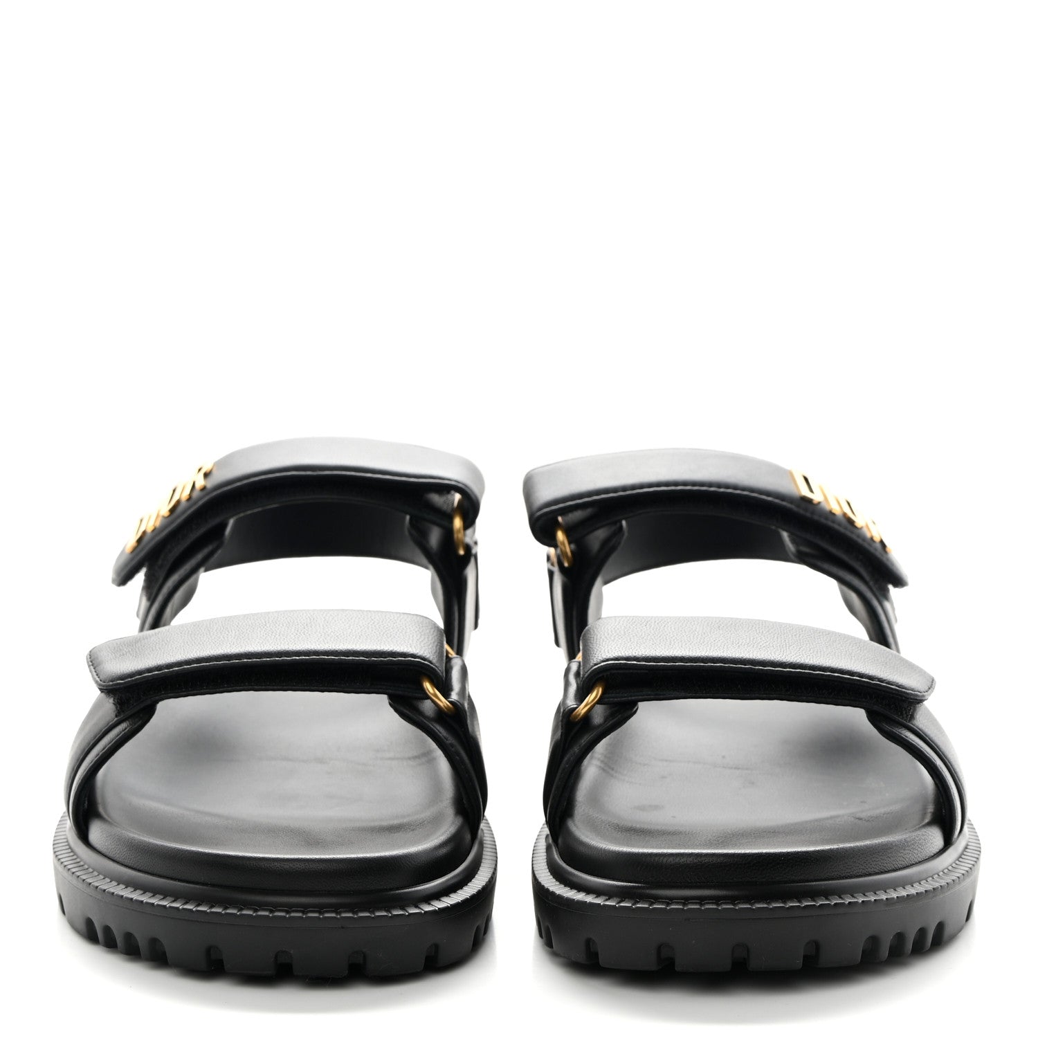 Christian Dior Lambskin Dioract 10mm Sandals 40 Black 2 of 13