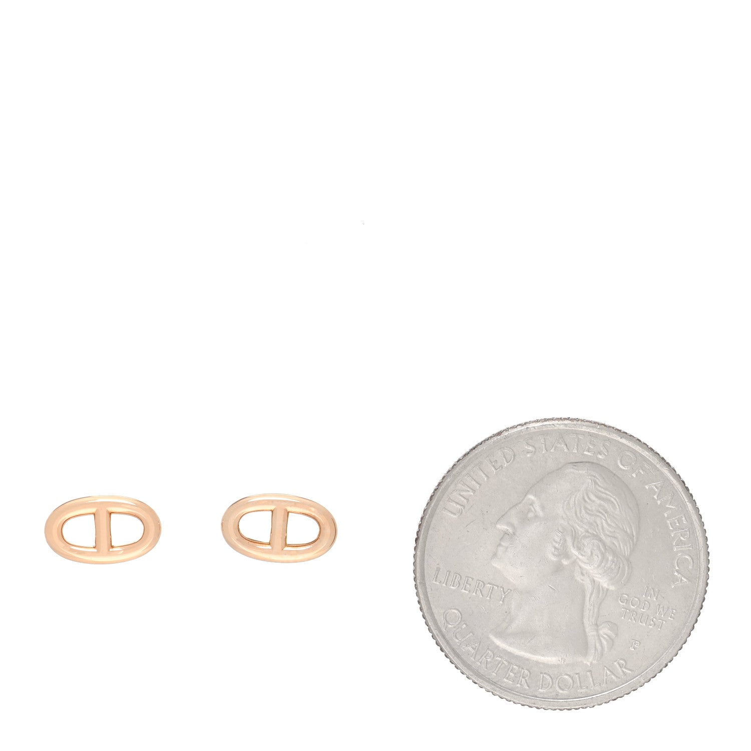 Hermes 18K Rose Gold TPM Farandole Stud Earrings 2 of 5