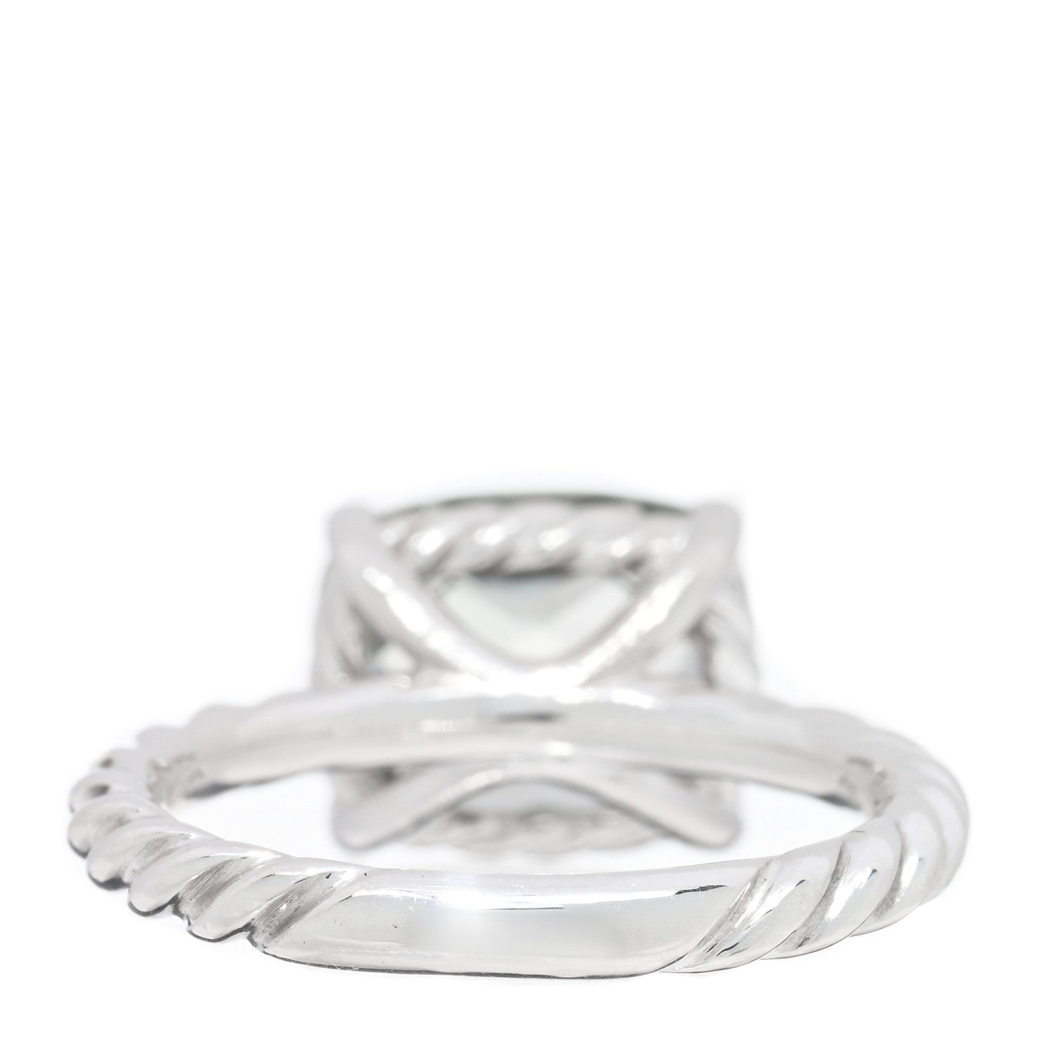 David Yurman Sterling Silver Prasiolite Color Classics Stack Ring 57 8 3 of 4
