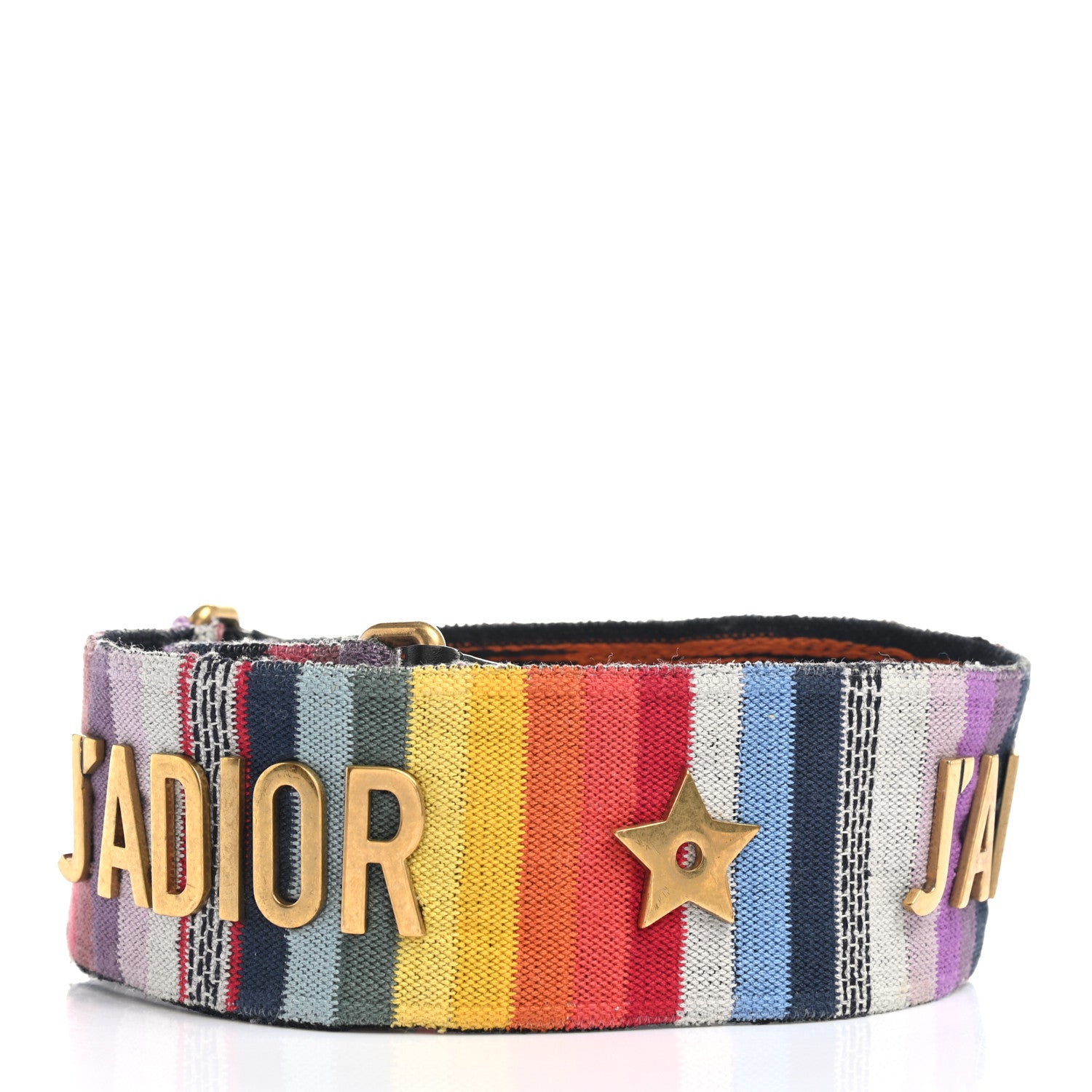 Christian Dior Canvas Embroidered Studded Rainbow J’Adior Shoulder Strap 2 of 6