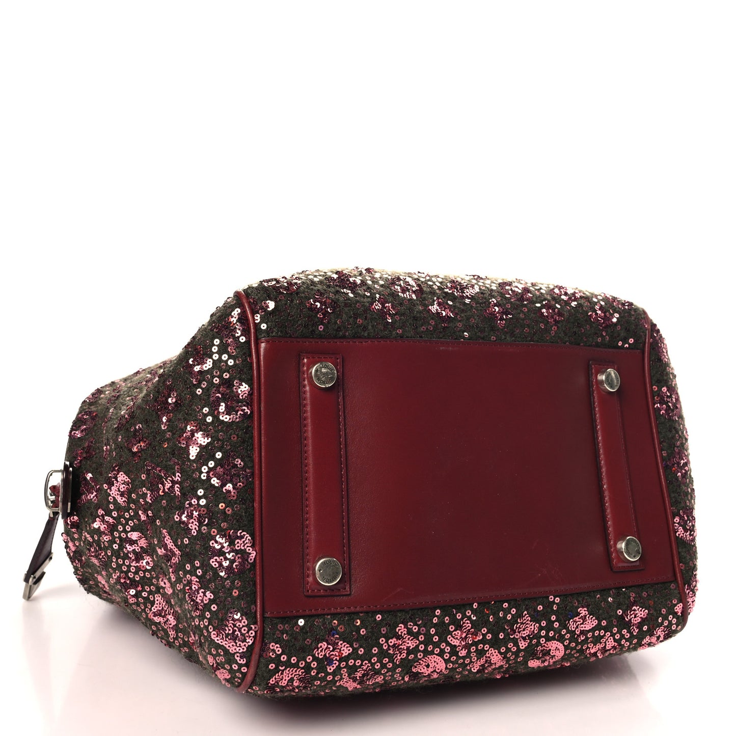 Sequin Monogram Sunshine Express North South Burgundy