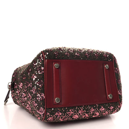 Louis Vuitton Sequin Monogram Sunshine Express North South Burgundy 4 of 12