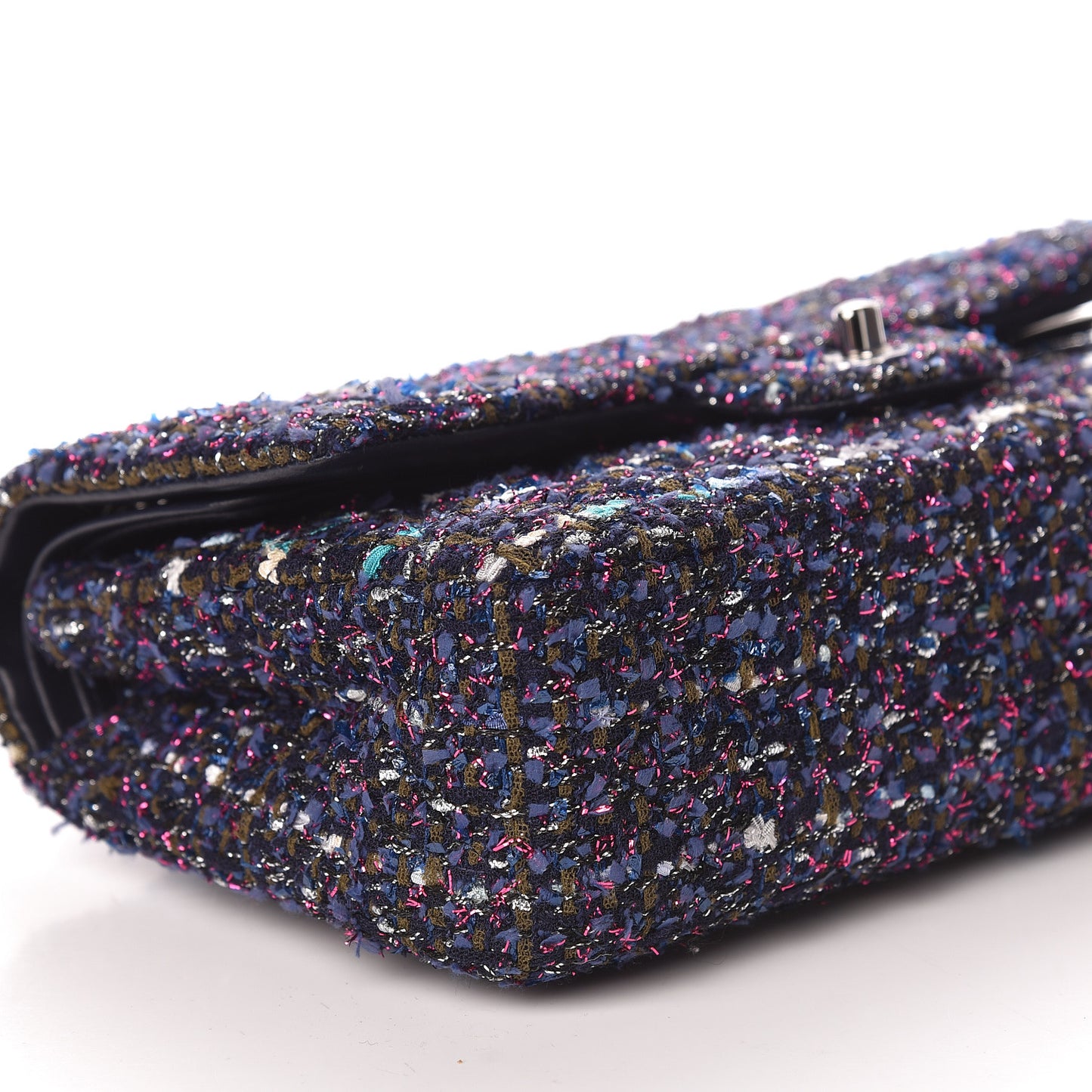 Tweed Quilted Medium Double Flap Multicolor