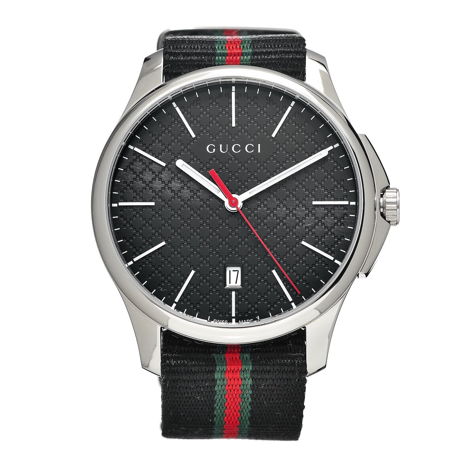 Gucci Stainless Steel Nylon 40mm G-Timeless Web Quartz Watch Black 1 of 6