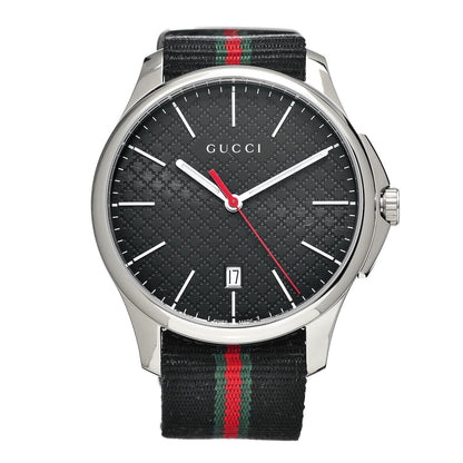 Gucci Stainless Steel Nylon 40mm G-Timeless Web Quartz Watch Black 1 of 6