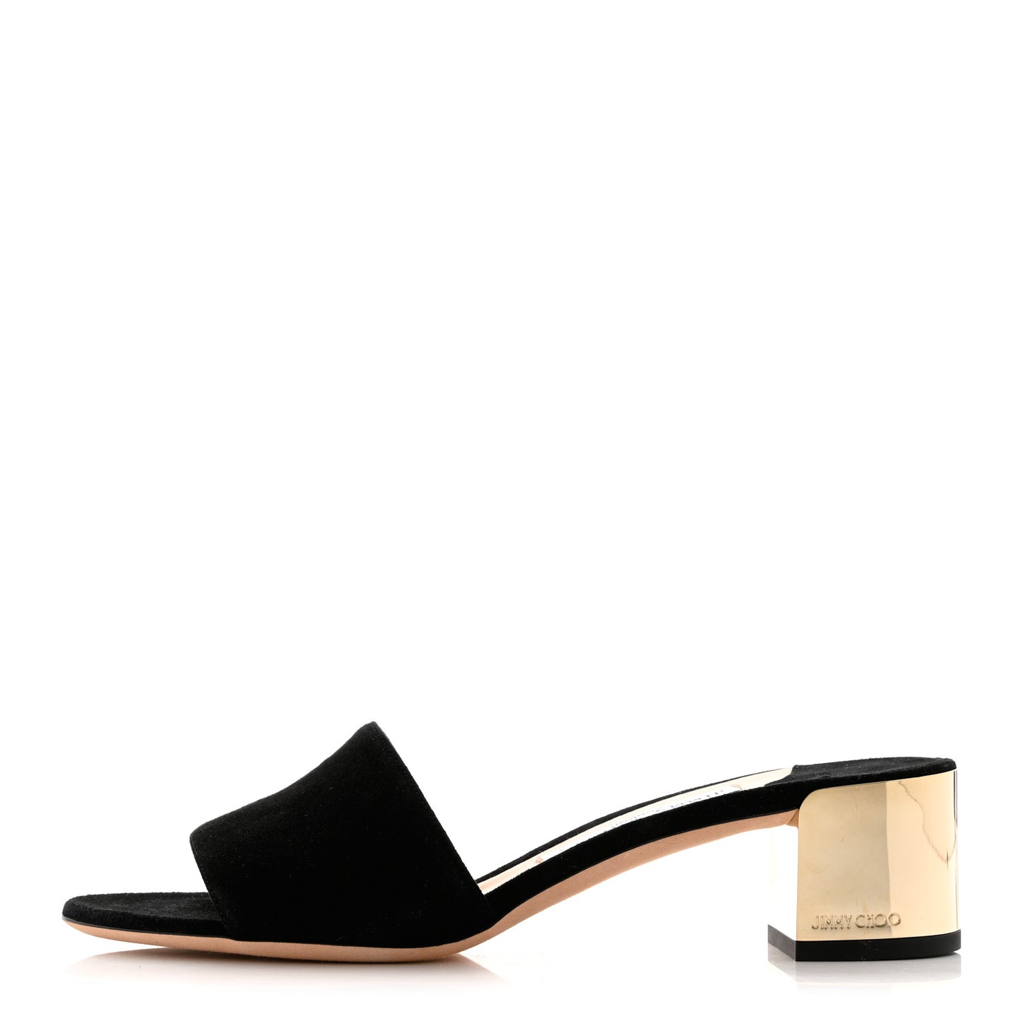 Suede Joni Slide Sandals 38 Black