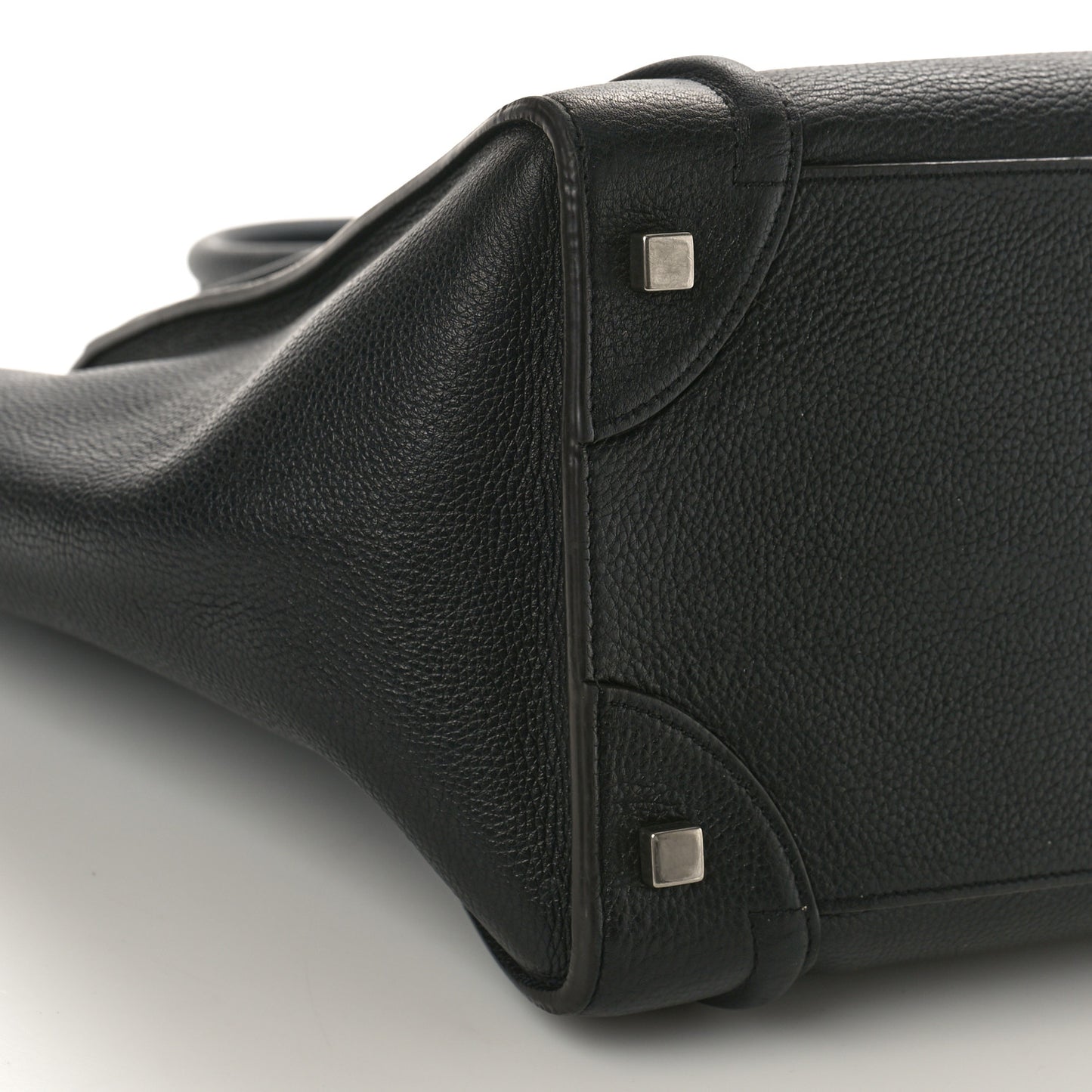 Drummed Calfskin Mini Luggage Black