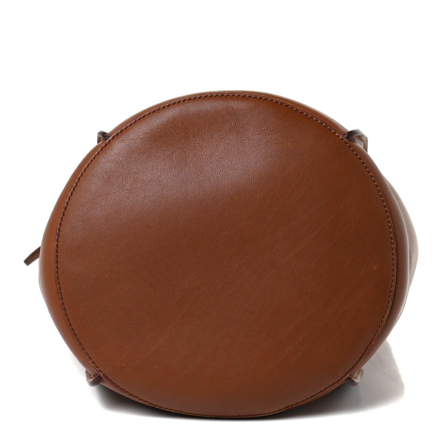 Smooth Calfskin Long Strap Big Bucket Bag Tan