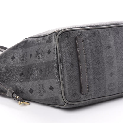 MCM Striped Visetos Medium Liz Reversible Shopper Tote Phantom Grey 9 of 10