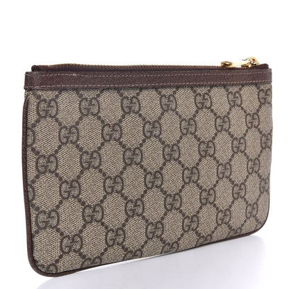 Gucci GG Supreme Monogram Web Small Ophidia Pouch Clutch Beige New Acero 3 of 7
