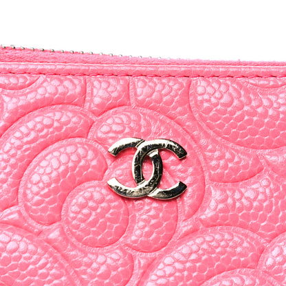 Chanel Caviar Camellia Embossed Key Holder Case Fuchsia 5 of 5