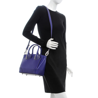 Christian Louboutin Grained Calfskin Studded Small Eloise Satchel Purple 2 of 7