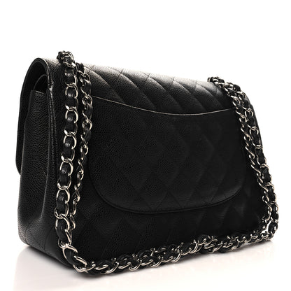 Chanel Caviar Quilted Jumbo Double Flap Black 3 of 10