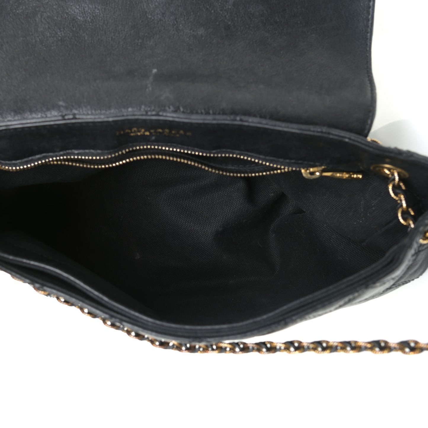 Lacquered Lambskin Baroque The Large Single Flap Black