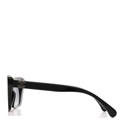 Chanel Acetate Polarized Butterfly Sunglasses 5540 Black 3 of 9