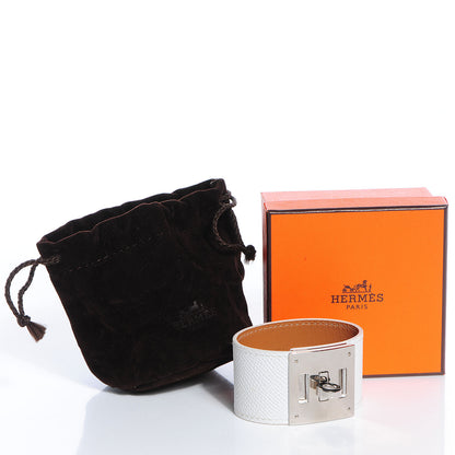 Hermes Epsom Kelly Dog Bracelet White 7 of 7