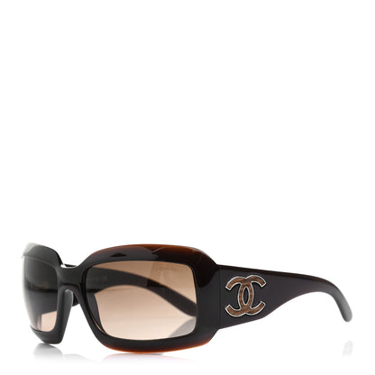 Chanel Oval CC Sunglasses 6022-Q Brown 1 of 7