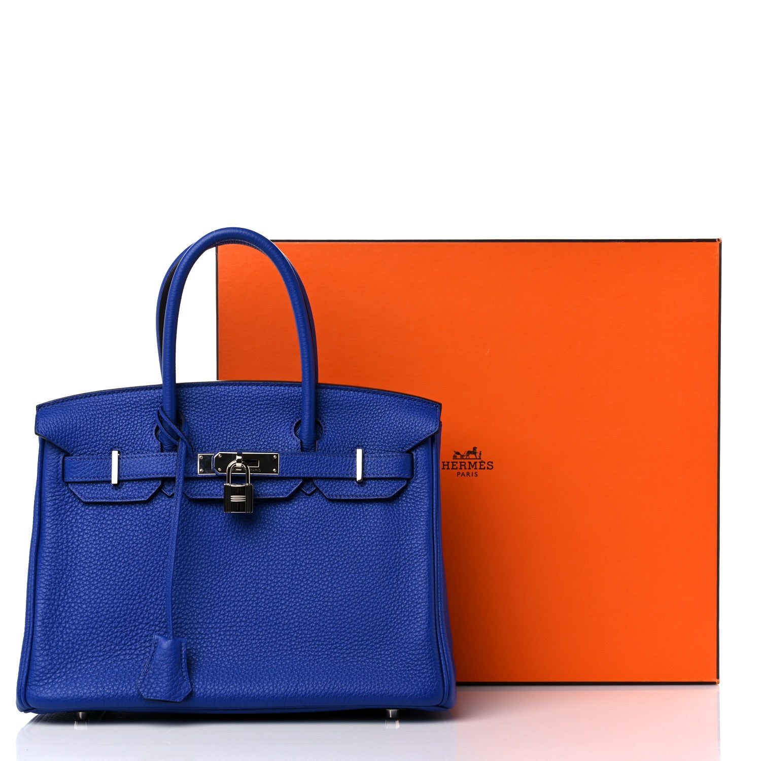 Hermes Togo Birkin 30 Bleu Electrique 10 of 10