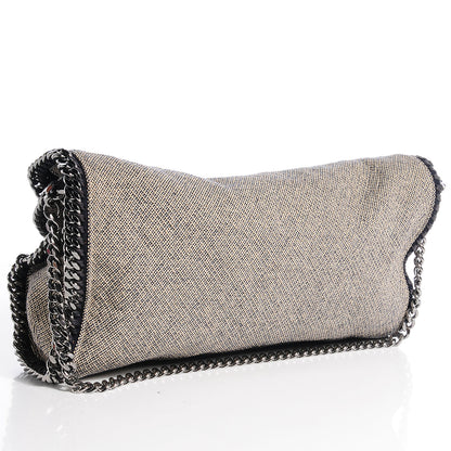 Stella McCartney Woven Boucle Fold Over Falabella Navy 3 of 8