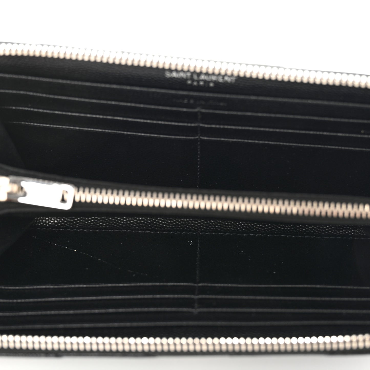 Grain De Poudre Matelasse Chevron Monogram Zip Around Wallet Black