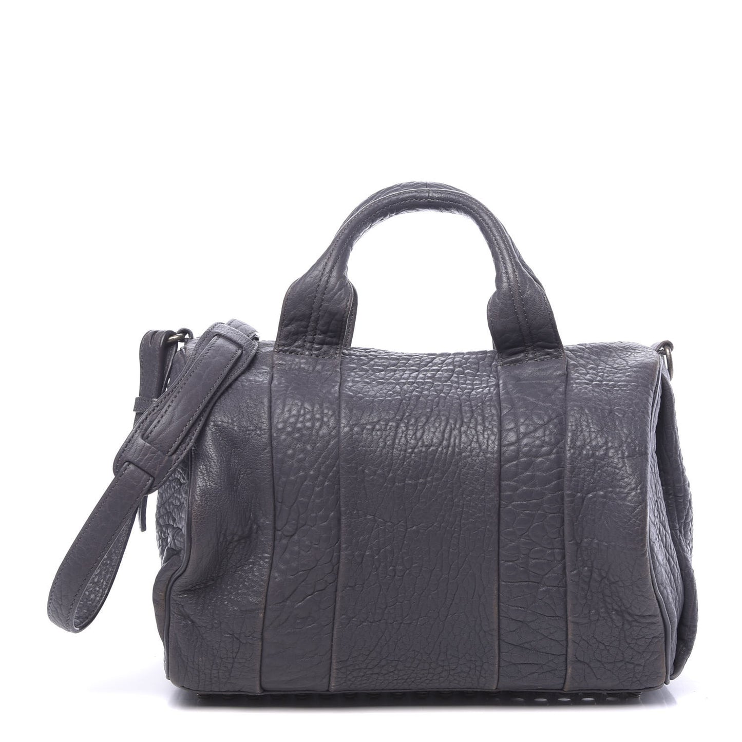 Pebbled Lambskin Rocco Tundra Silver Hardware