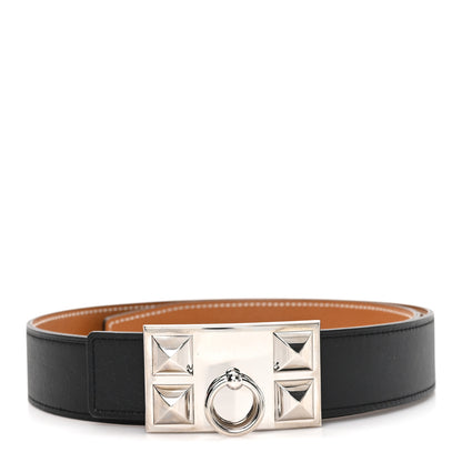 Hermes Epsom Swift 24mm Collier De Chien CDC Belt 75 30 Gold Black 1 of 5