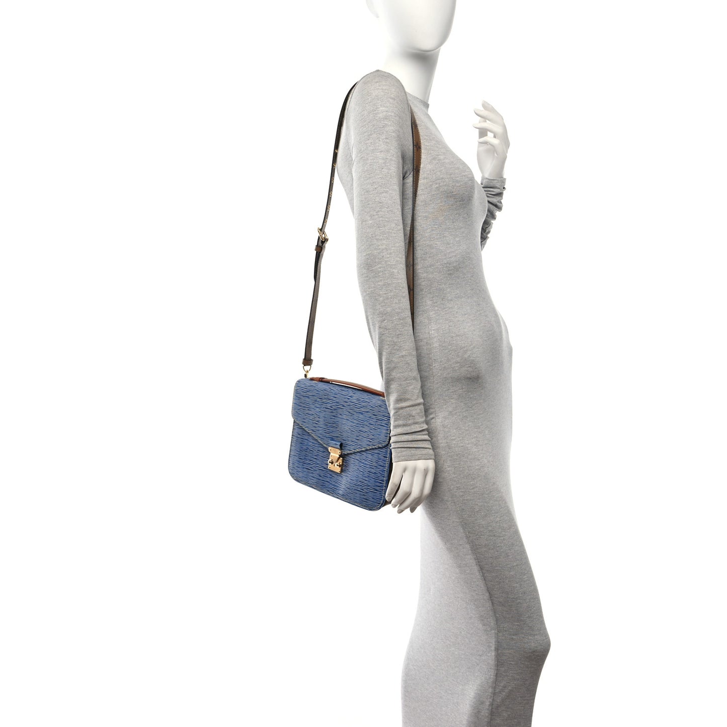 Epi Reverse Monogram Pochette Metis Denim Light