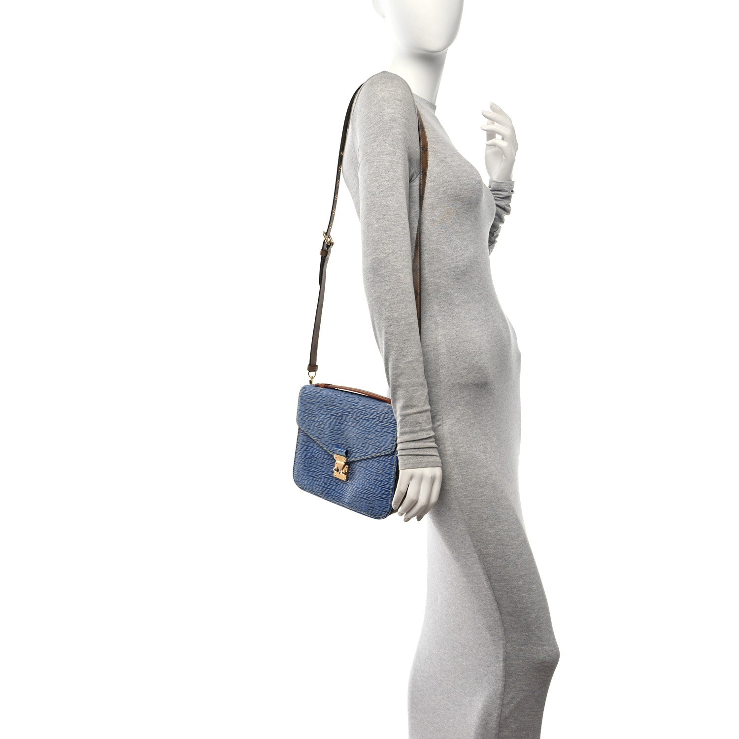 Louis Vuitton Epi Reverse Monogram Pochette Metis Denim Light 2 of 10
