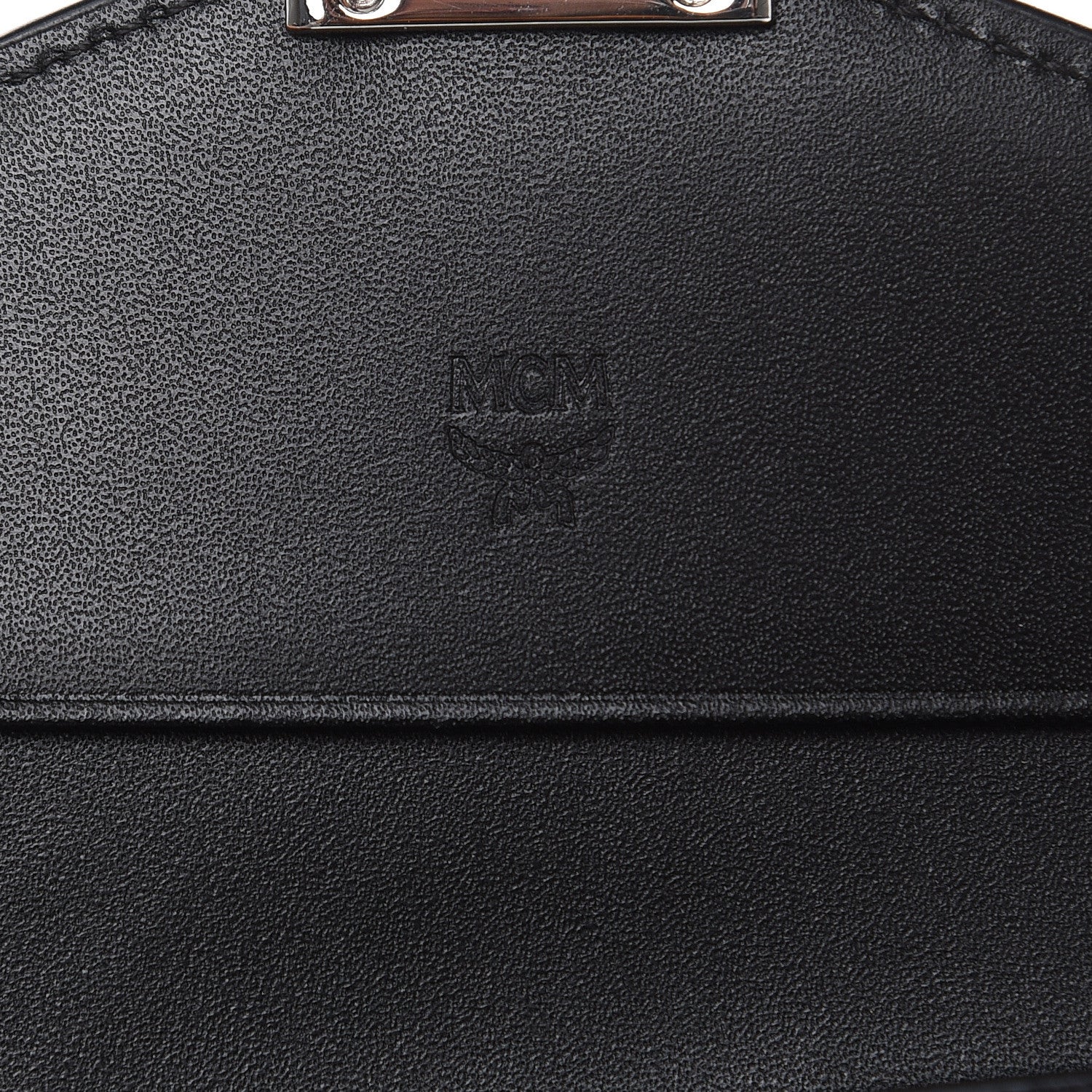 MCM Calfskin Compact Wallet Black 5 of 7