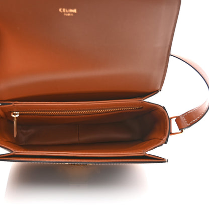Celine Calfskin Triomphe Canvas Teen Triomphe Bag Tan 5 of 11