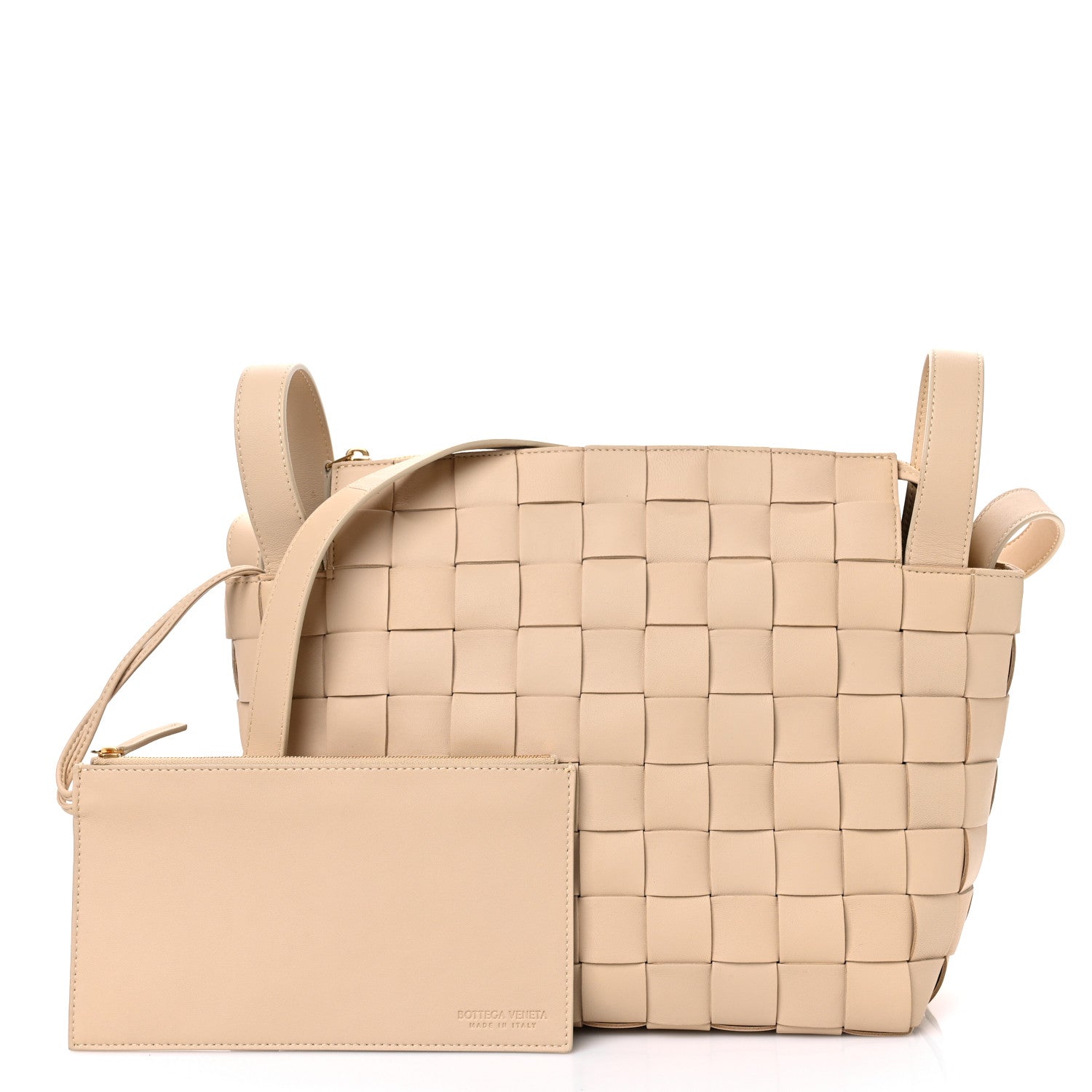 Bottega Veneta Lambskin Maxi Intrecciato Bowling Cassette Shoulder Bag Porridge 3 of 11