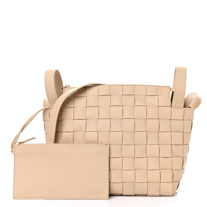 Bottega Veneta Lambskin Maxi Intrecciato Bowling Cassette Shoulder Bag Porridge 3 of 11